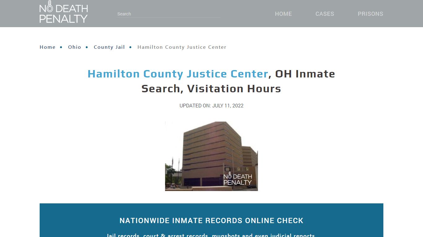 Hamilton County Justice Center, OH Inmate Search ...